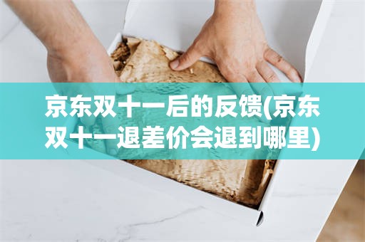 京东双十一后的反馈(京东双十一退差价会退到哪里)