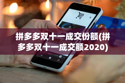 拼多多双十一成交份额(拼多多双十一成交额2020)