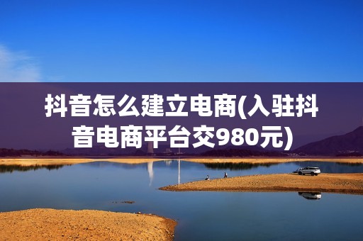 抖音怎么建立电商(入驻抖音电商平台交980元)