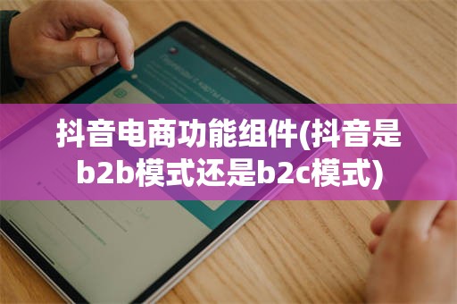 抖音电商功能组件(抖音是b2b模式还是b2c模式)