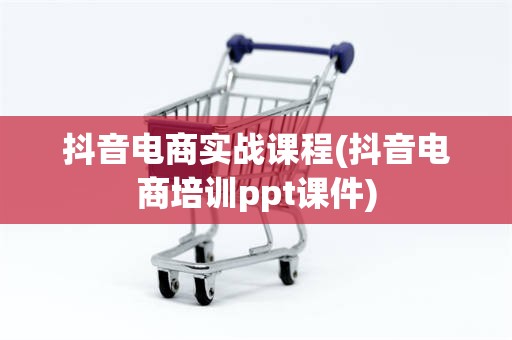 抖音电商实战课程(抖音电商培训ppt课件)