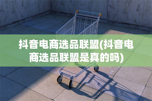 抖音电商选品联盟(抖音电商选品联盟是真的吗)