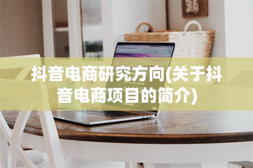 抖音电商研究方向(关于抖音电商项目的简介)